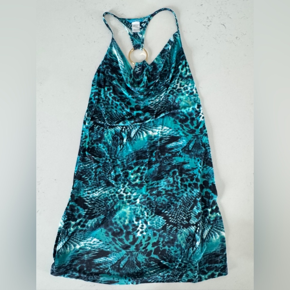' Teal Animal Print dress